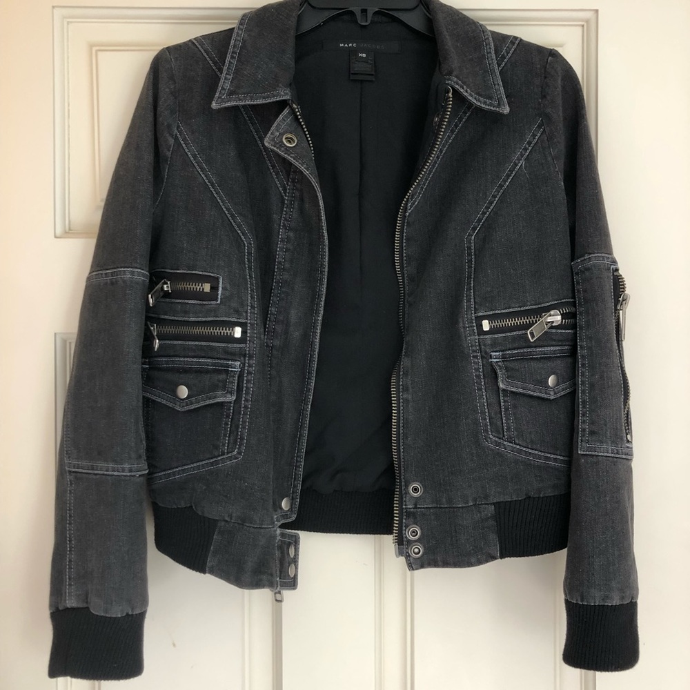 Marc Jacob’s dark denim bomber jacket